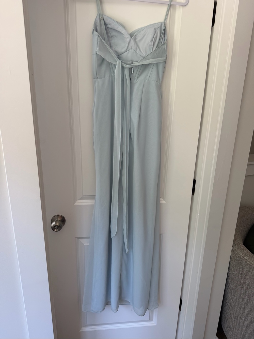 Azazie x Kendall and Kylie Light Blue Draped Maxi Dress - Picture 2 of 10